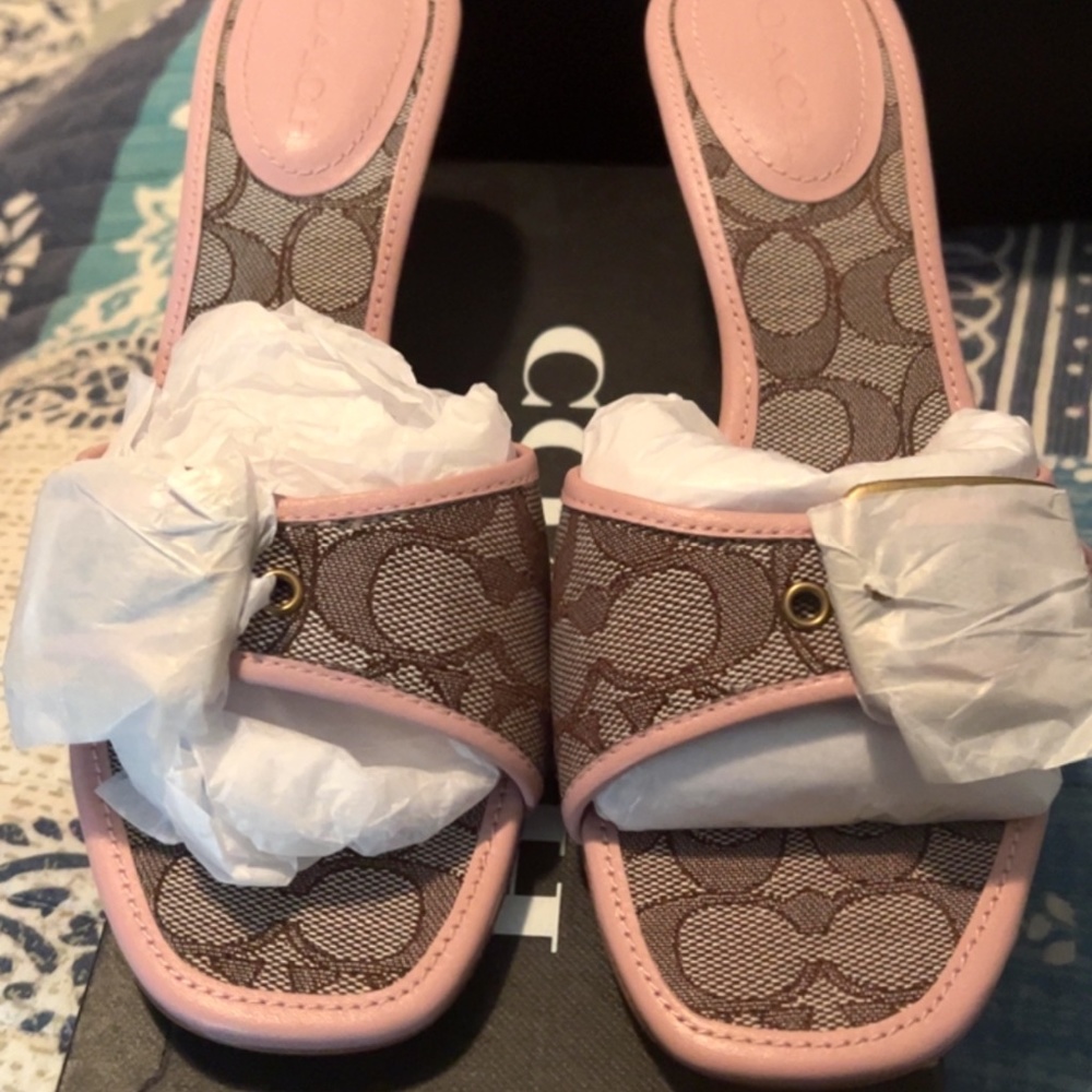 Coach Slip on Kitten heels New, never worn, absolutely stunning